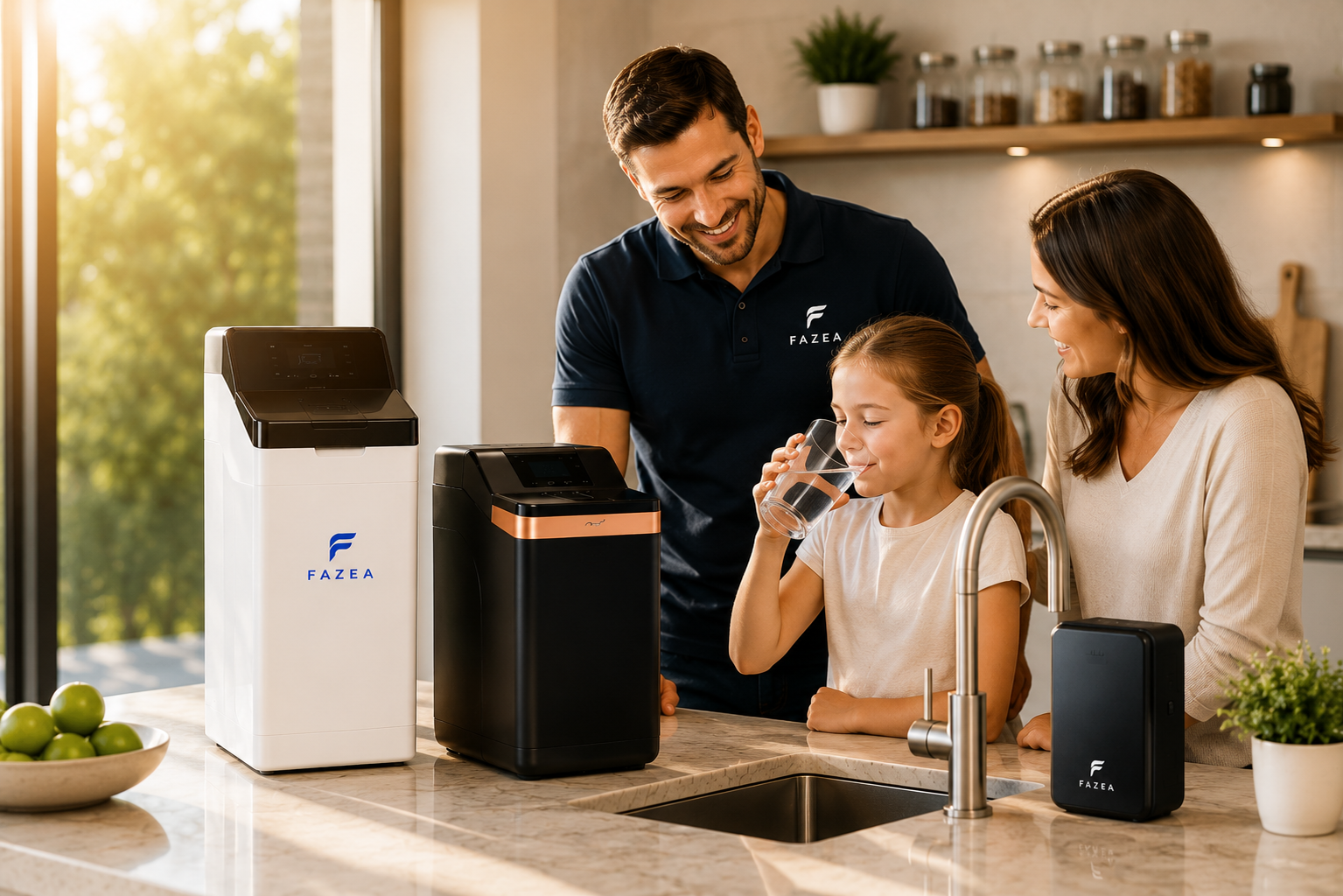 Expert FAZEA avec équipements de traitement de l'eau