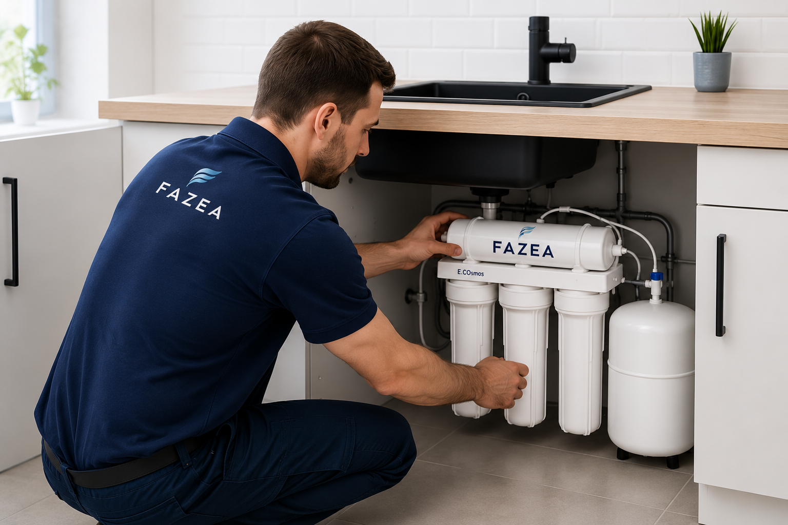 Installation d’un équipement de traitement de l’eau Fazea
